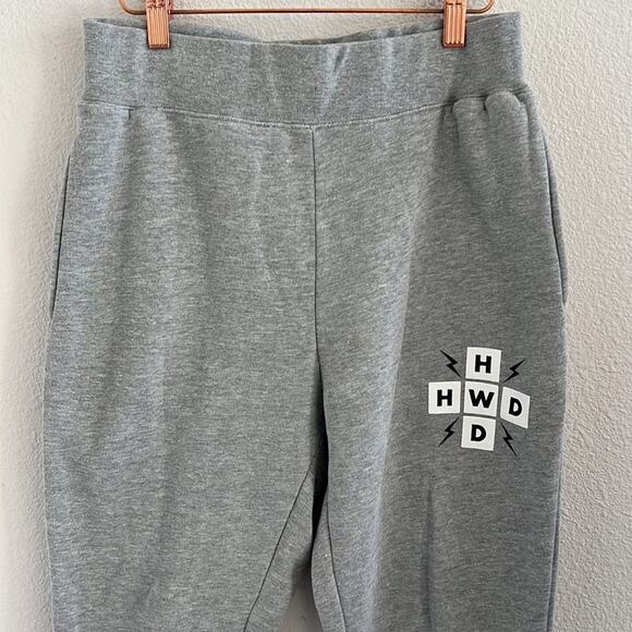 Halfway Dead HWD Gray with Black and White Logo Jogger Pants Medium - Picture 3 of 8
